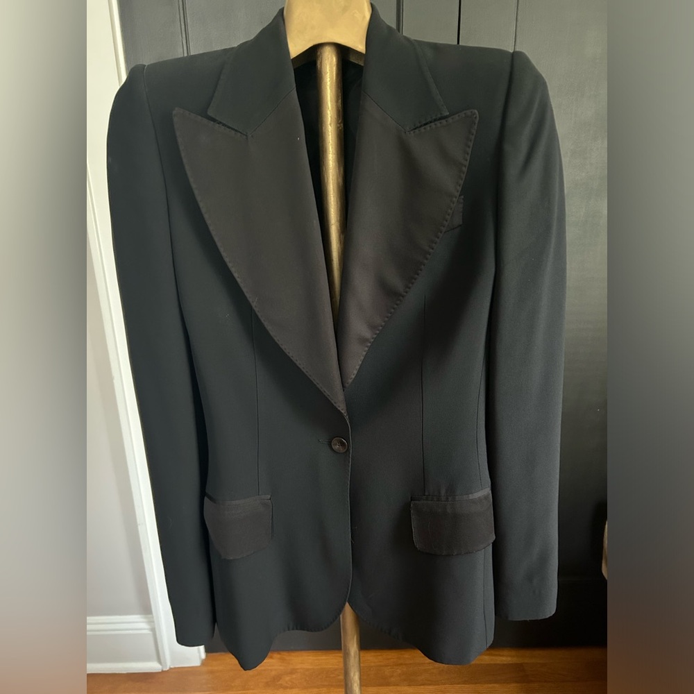 Stella McCartney peak lapel blazer black size 40